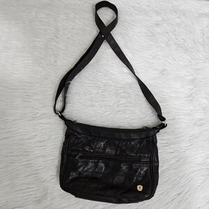 Vintage Brown Patchwork  Crossbody Bag